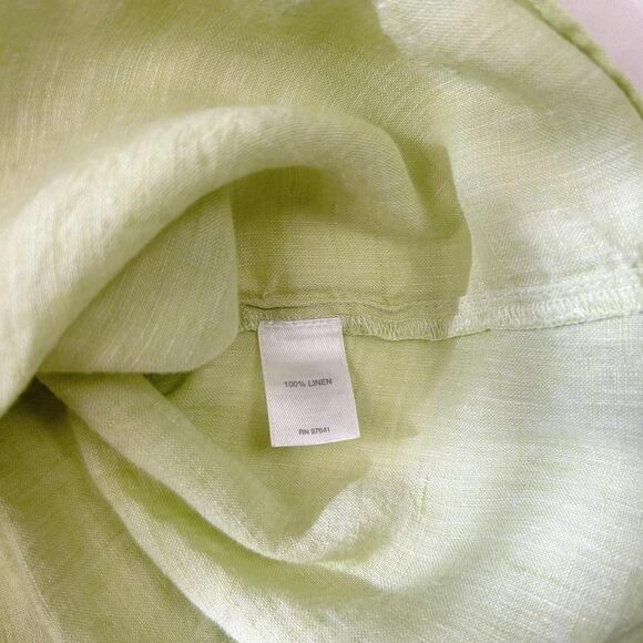 j. jill | size s | 100% linen blouse in pistachio color - Picture 6 of 6